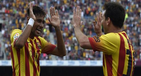 مدافع برشلونة: ميسي ونيمار من أفضل ثنائيات كرة القدم